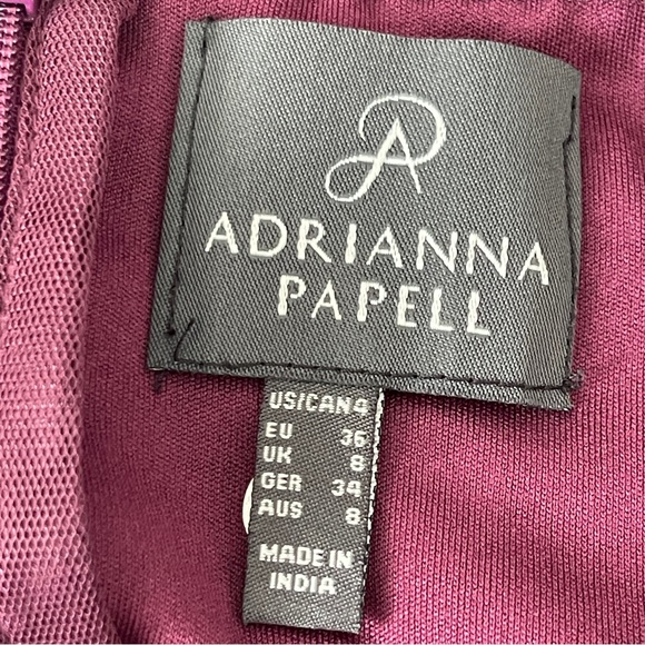 Adrianna Papell Dress Size 4 Midi Beaded Flapper Whimsigoth Dark Fairycore - Picture 11 of 13